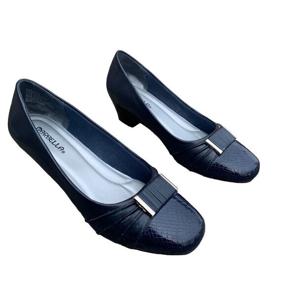 Marbella Megan Black Slip on Pumps Heels Bow Detail Comfort Women’s size 6.5 - Picture 11 of 11